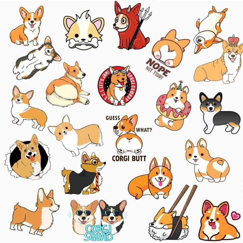 image-50 cute and adorable Corgi stickers