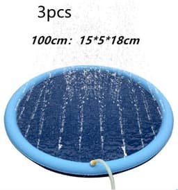 image-Non-Slip Splash Pad For Kids And Pet Dog Pool Summer Outdoor Water Toys Fun Backyard Fountain Play Mat