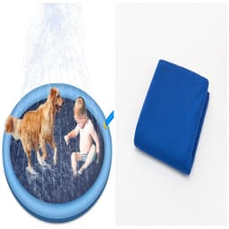 image-Non-Slip Splash Pad For Kids And Pet Dog Pool Summer Outdoor Water Toys Fun Backyard Fountain Play Mat