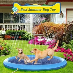 image-Non-Slip Splash Pad For Kids And Pet Dog Pool Summer Outdoor Water Toys Fun Backyard Fountain Play Mat