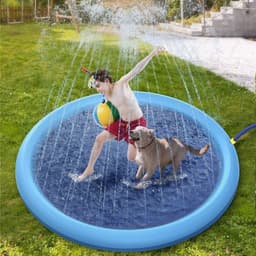 image-Non-Slip Splash Pad For Kids And Pet Dog Pool Summer Outdoor Water Toys Fun Backyard Fountain Play Mat