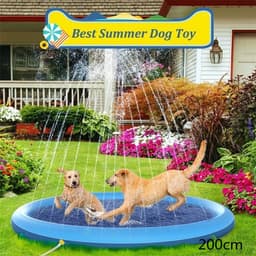 image-Non-Slip Splash Pad For Kids And Pet Dog Pool Summer Outdoor Water Toys Fun Backyard Fountain Play Mat
