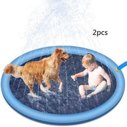 image-Non-Slip Splash Pad For Kids And Pet Dog Pool Summer Outdoor Water Toys Fun Backyard Fountain Play Mat