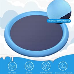 image-Non-Slip Splash Pad For Kids And Pet Dog Pool Summer Outdoor Water Toys Fun Backyard Fountain Play Mat