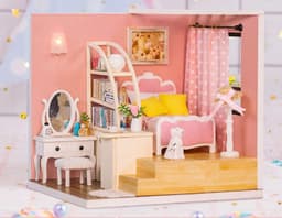 image-Small house model assembled villa house toy