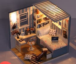 image-Small house model assembled villa house toy