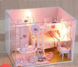 image-Small house model assembled villa house toy
