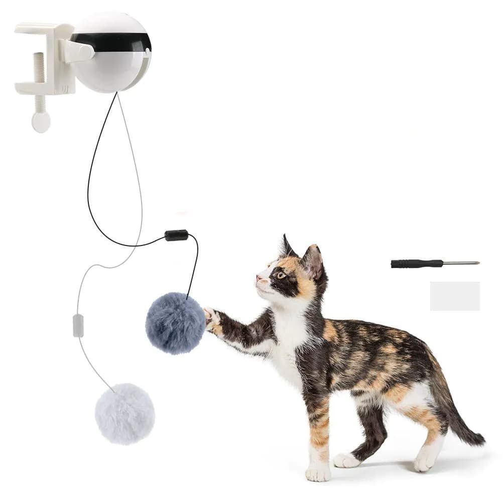 image-Electric Automatic Lifting Motion Cat Toy Interactive Puzzle Smart Pet Cat Teaser Ball Pet Supply Lifting Toys