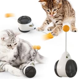 image-Electric Automatic Lifting Motion Cat Toy Interactive Puzzle Smart Pet Cat Teaser Ball Pet Supply Lifting Toys