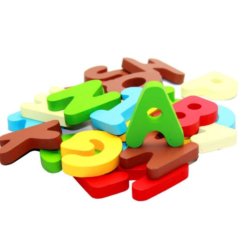 image-Building block alphabet puzzle toy