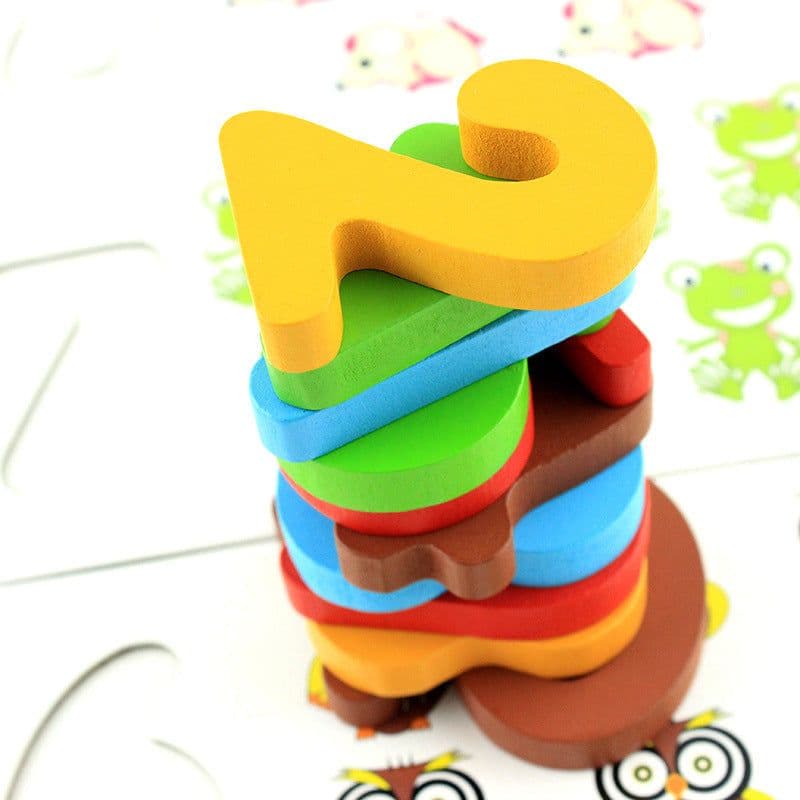 image-Building block alphabet puzzle toy