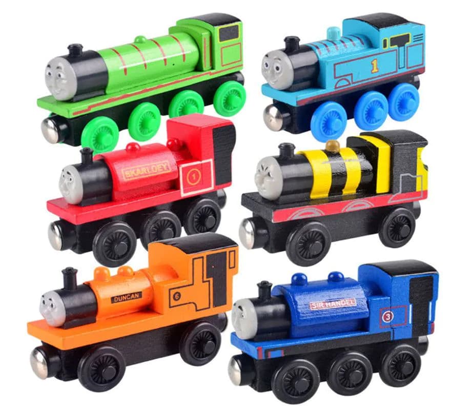 image-Wooden magnetic train