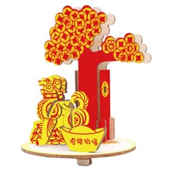 image-Villa model house wooden floor stand toys