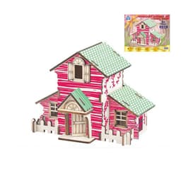 image-Villa model house wooden floor stand toys