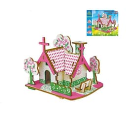 image-Villa model house wooden floor stand toys