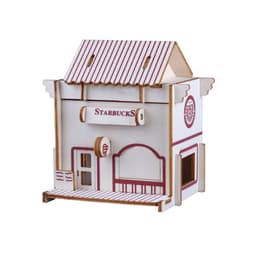 image-Villa model house wooden floor stand toys