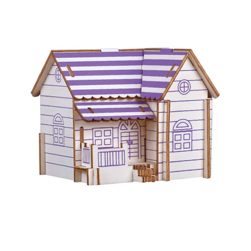 image-Villa model house wooden floor stand toys