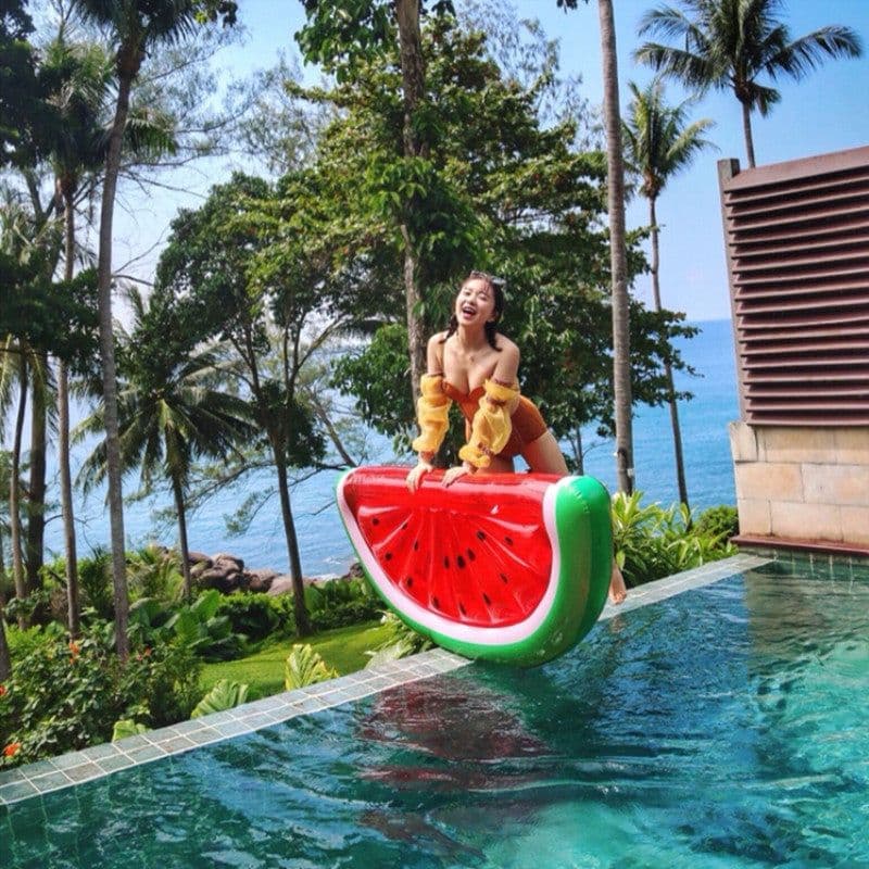 image-Half watermelon floating row