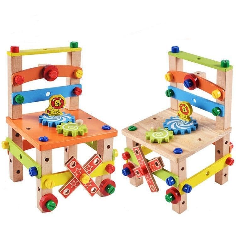image-Children's Chair Building Block Toys