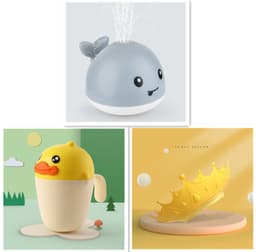 image-New Baby Bathroom Bath Electric Induction Whale Spray Small Toy