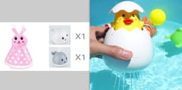 image-New Baby Bathroom Bath Electric Induction Whale Spray Small Toy