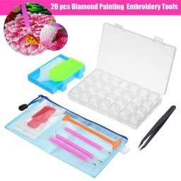 image-Diamond Painting Embroidery Tools plus LED drawing board