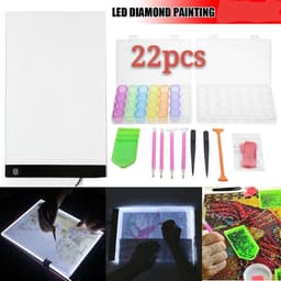 image-Diamond Painting Embroidery Tools plus LED drawing board