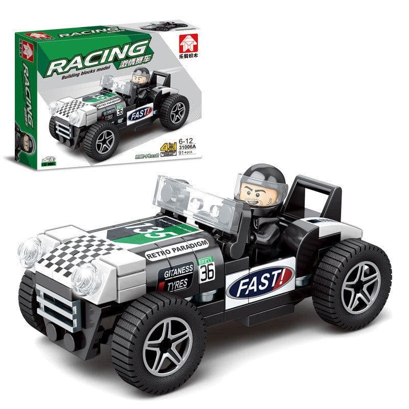 image-Assembled racing small particles educational toys