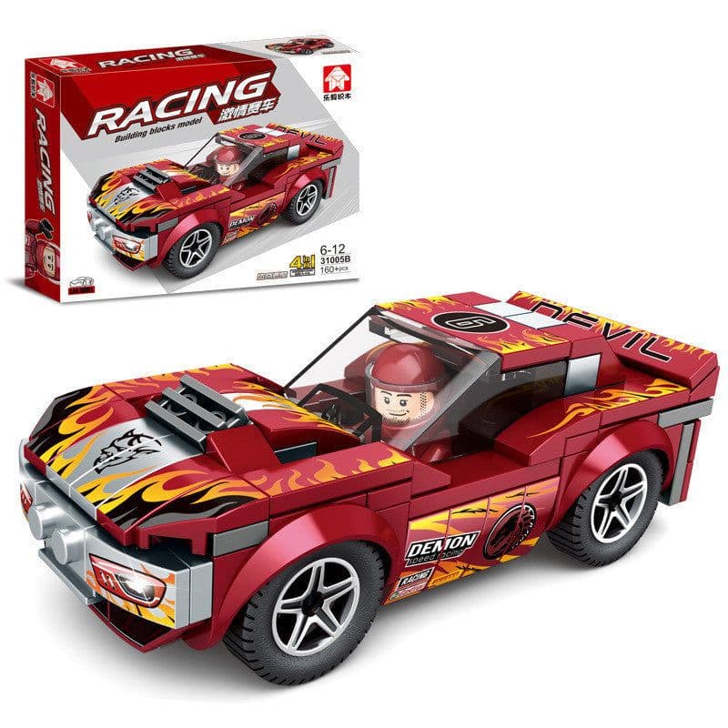 image-Assembled racing small particles educational toys