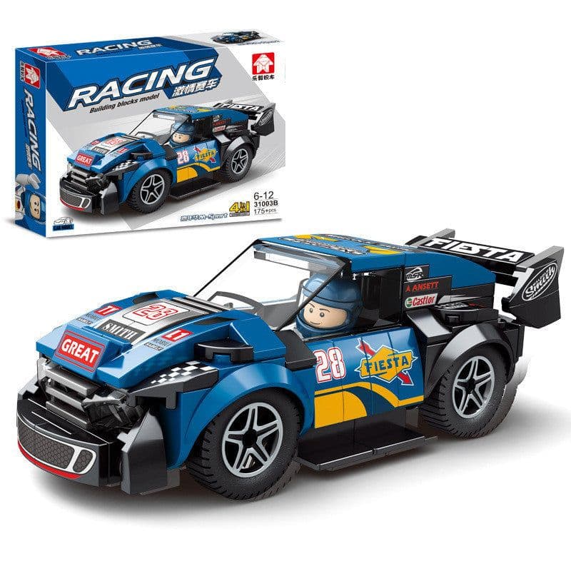 image-Assembled racing small particles educational toys