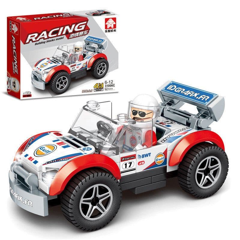 image-Assembled racing small particles educational toys