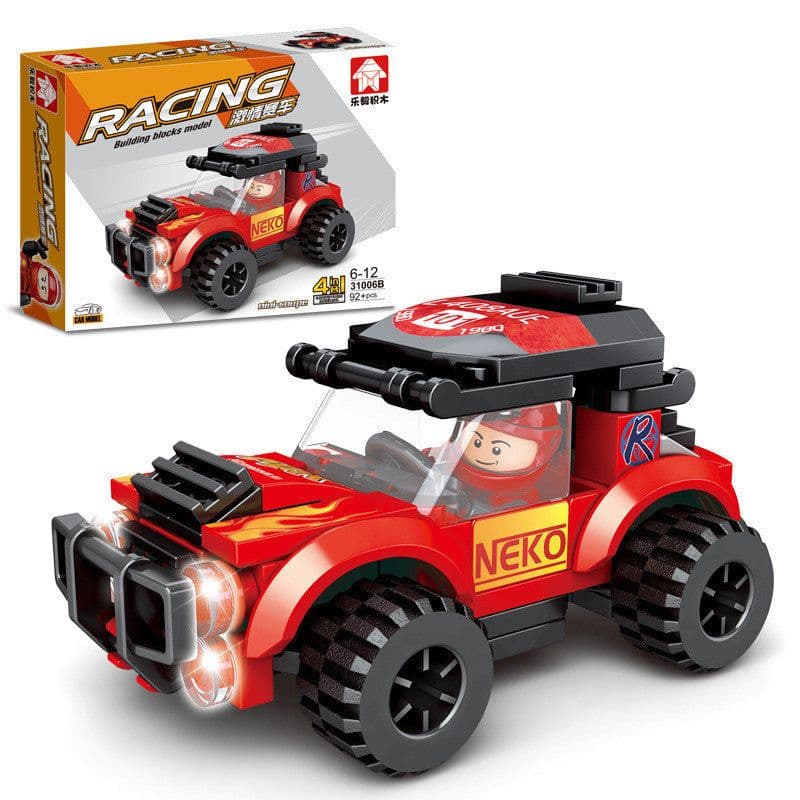 image-Assembled racing small particles educational toys