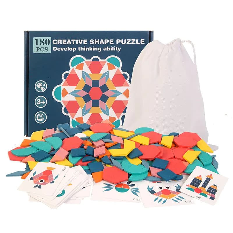 image-Fun wooden 180 piece jigsaw puzzle toy
