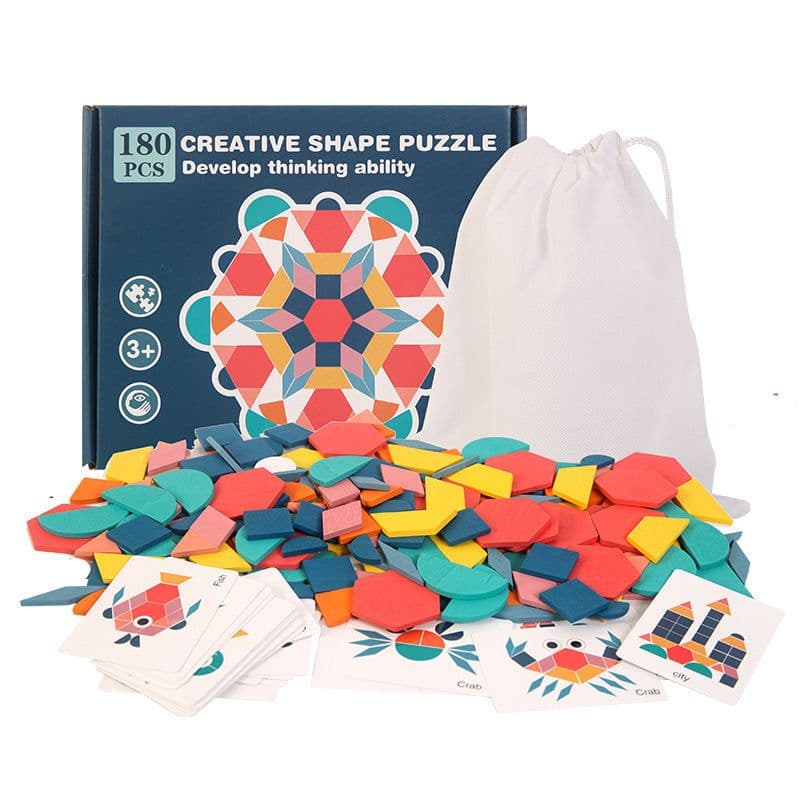image-Fun wooden 180 piece jigsaw puzzle toy
