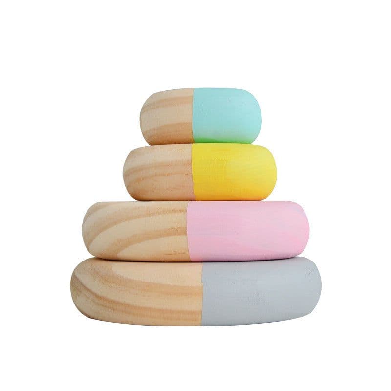 image-Rainbow building blocks toy