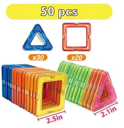 image-46pcs Magnetic Designer Model & Building Construction Set Magnet Blocks Bricks Educational Toys for Children Gift