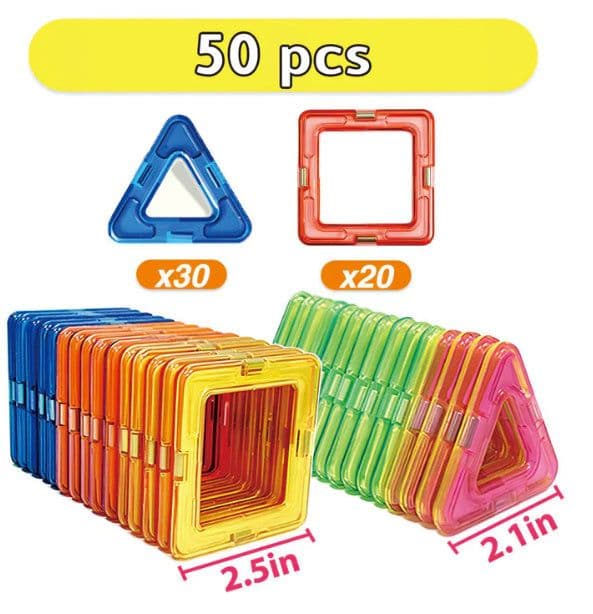 image-46pcs Magnetic Designer Model & Building Construction Set Magnet Blocks Bricks Educational Toys for Children Gift