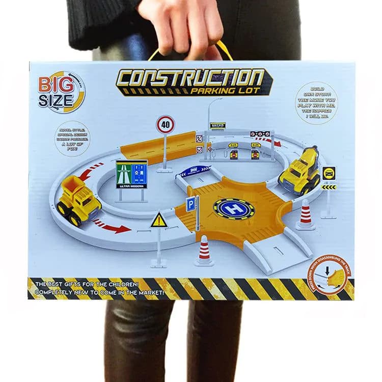 image-Fire engineering vehicle racing track toy car