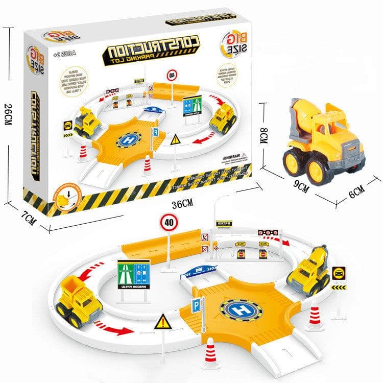 image-Fire engineering vehicle racing track toy car