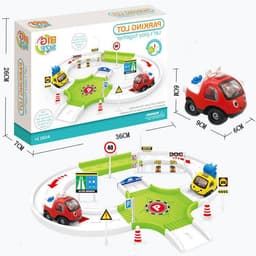 image-Fire engineering vehicle racing track toy car