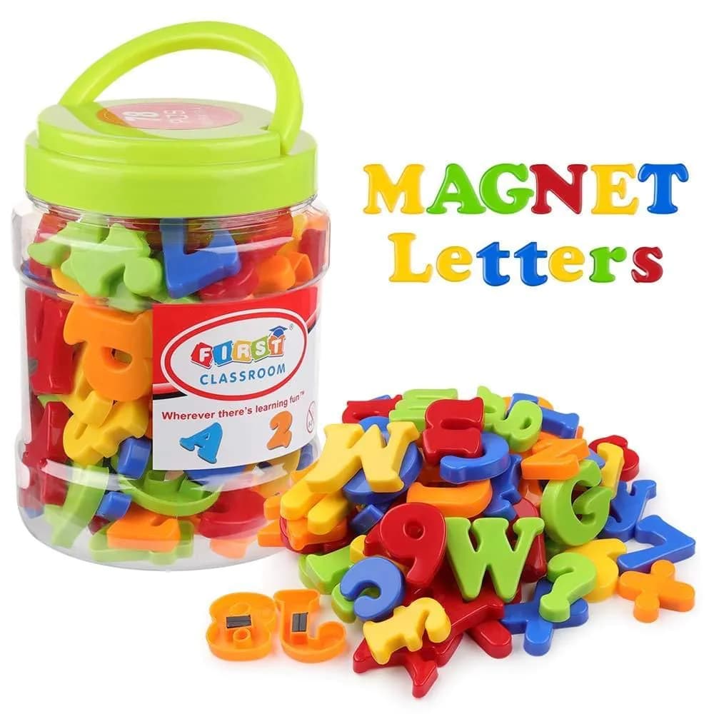 image-Magnetic stickers preschool English number plastic toys