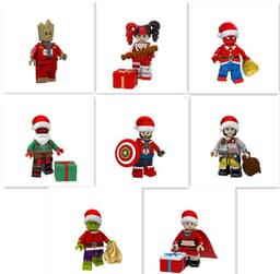 image-Christmas version of superhero building blocks