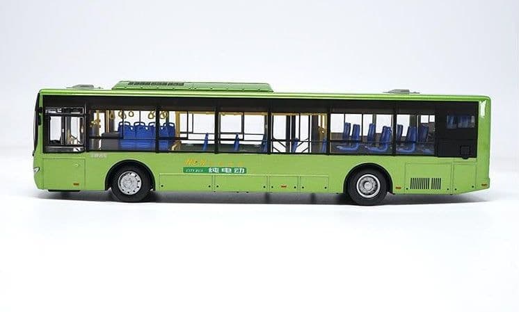 image-Bus Model China YuTong E12 Electric City Bus Diecast Metal Model Car Bus Toys Gifts