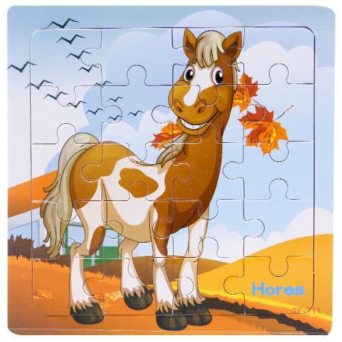 image-Children's poultry animal wooden puzzle