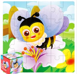 image-Children's poultry animal wooden puzzle
