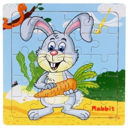 image-Children's poultry animal wooden puzzle