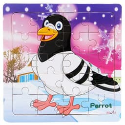 image-Children's poultry animal wooden puzzle