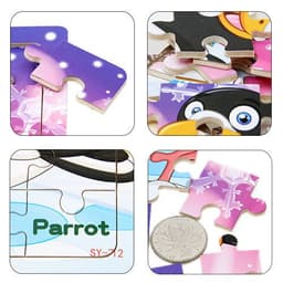image-Children's poultry animal wooden puzzle