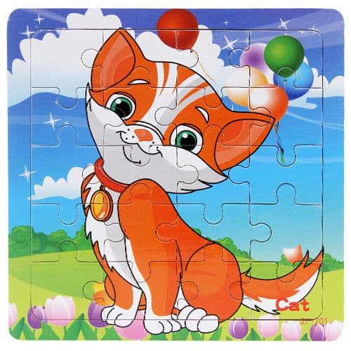 image-Children's poultry animal wooden puzzle