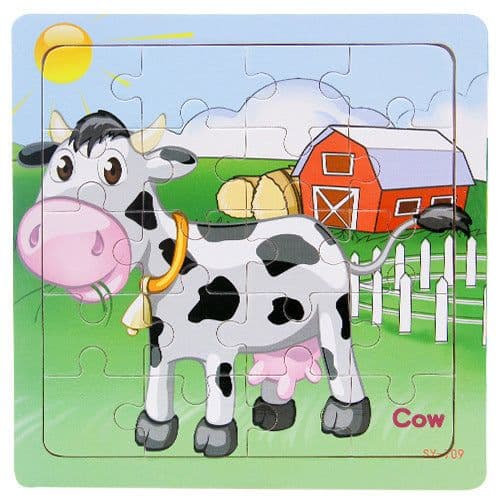 image-Children's poultry animal wooden puzzle